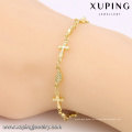 74484-xuping fashion dubai goldschmuck, 14k gold kreuzkettchen armband, gold fußkettchen schmuck